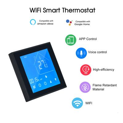 Умный термостат Wi-Fi, контроллер температуры, ЖК-дисплей, программируемый на неделю для водяного/газового котла