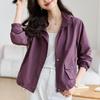 Women's Hooded Baseball Jacket: Lightweight, Loose-Fit, Korean Style for Spring & Autumn