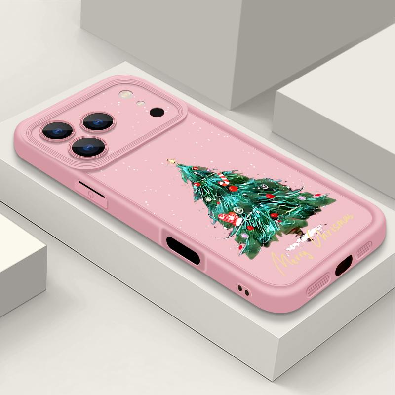 Christmas Tree Pattern Case For iPhone 17 Air 16e 16 15 14 Pro Max 13 17 Pro Max 17 Pro 17 Shockproof Soft TPU Silicone Phone Cover Funda