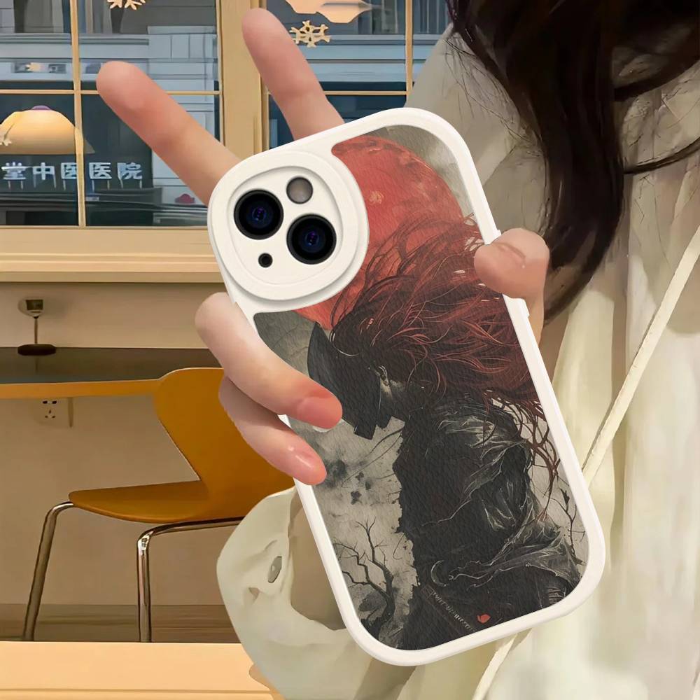 Кожаный чехол для телефона Dark Hunter B-Bloodborne Game для IPhone 16 15 14 17 Pro Max 11 12 Mini Plus Мягкий