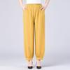 Women's Summer New High Waist Elastic Wide Leg Pants Fashionable Solid Pockets Soft Mosquito Proof Loose Versatile Lantern Pants