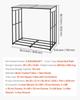 Firewood Rack with Sloped Roof, 143cm Outdoor Firewood Holder, 1/4 Cord Log Storage Shed, 299kg Max Weight Capacity, Powder-Coated Metal Wood Storage