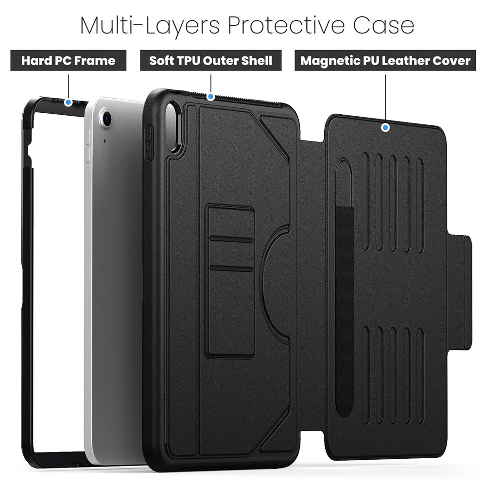 Чехол для планшета iPad A16 11-го поколения 11 дюймов Smart Cover для iPad 10-й модели A2696 A2777 Многоскладной чехол с задней присоской