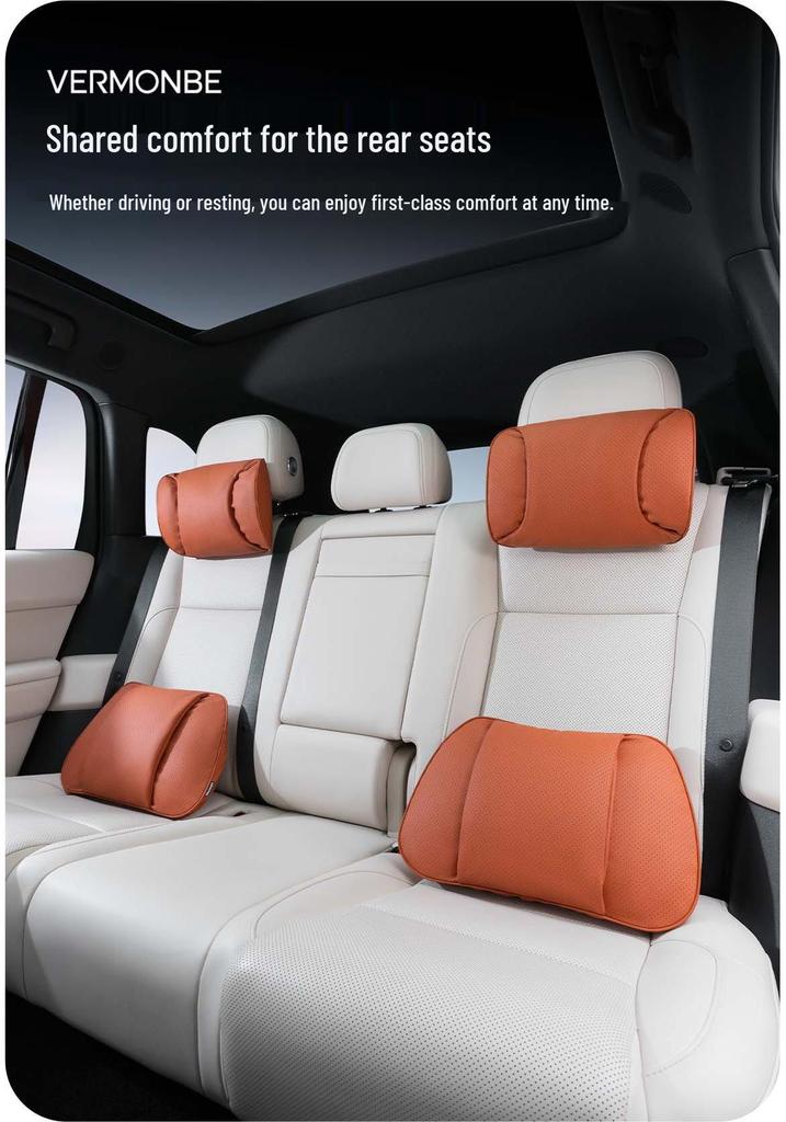 Compatible Headrest and Lumbar Support Cushion for BMW Mini Countryman/One/F54F60 - Neck Protection Pillow