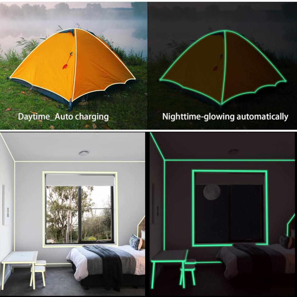 Светящиеся в темноте предупреждающие ленты флуоресцентные лампы клейкие наклейки для хранения на лестницах стены знаки безопасности выходы