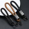 2pcs PU Leather Rope KeyChain, Hand Woven Horseshoe Buckle Key Ring Car Key Rings For Car Fashion Key Accessory Keyrings Gifts