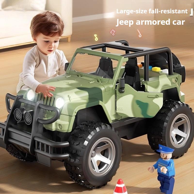 Children's Toy Car Simulation Camouflage Fire Truck Police Car Off-road Vehicle Boy Inertia Car