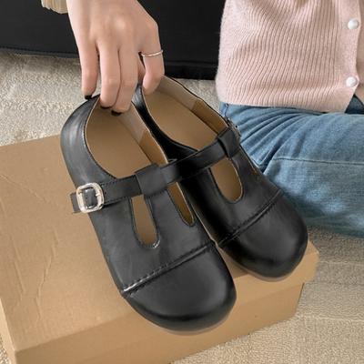 Легкие универсальные туфли-лодочки на плоской подошве в стиле ретро для женщин, весна-лето 2025, юбка, мягкая подошва, маленькие кожаные туфли Мэри Джейн