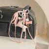 Polyester Braided Rope Bag Pendant Fabric Animal Couple Keyring  Girls Couple Girlfriends