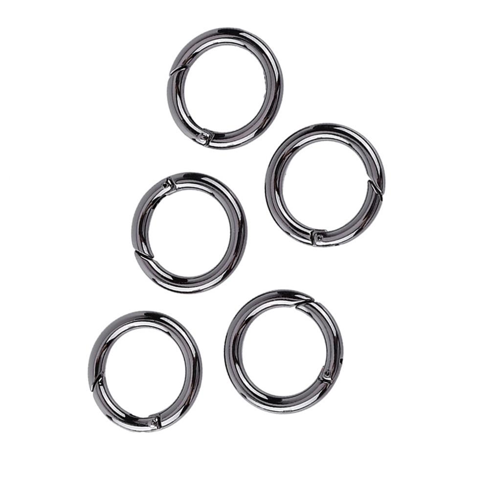 20 Pcs Round Round Carabiner Spring Snap Clips Zinc Alloy Keychain Buckle  Outdoor Activities