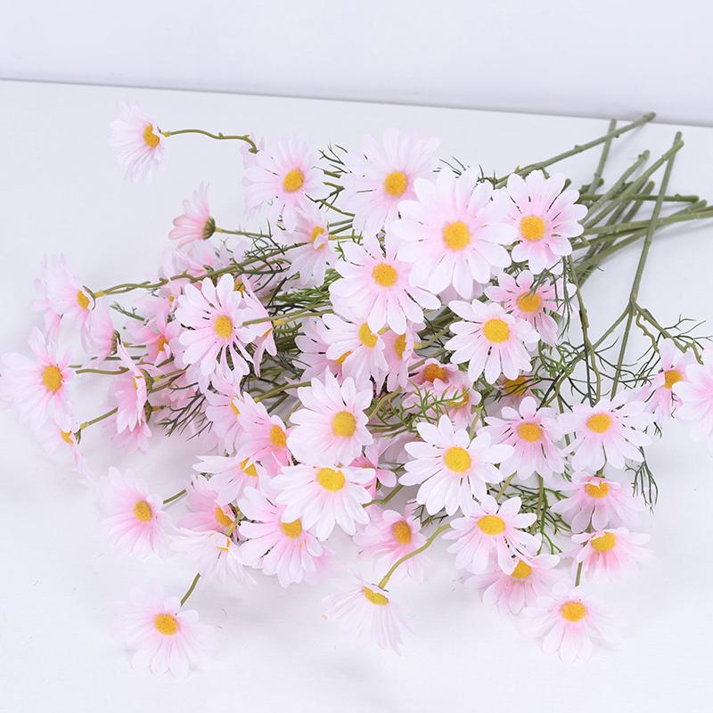 52 см искусственный цветок белой ромашки 5 головок шелковые белые ромашки искусственный цветок букет сделай сам домашний сад вечеринка свадьба украшение