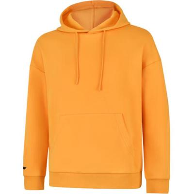Li Ning Удобная повседневная однотонная толстовка с капюшоном унисекс оранжевая AWDUD09-6