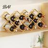 Decorative Wine Holder 1/2Pcs Freestanding Metal Rack, Tabletop Multiple Bottle Organizer Holder, Countertop Display Stand for Kitchen Bar