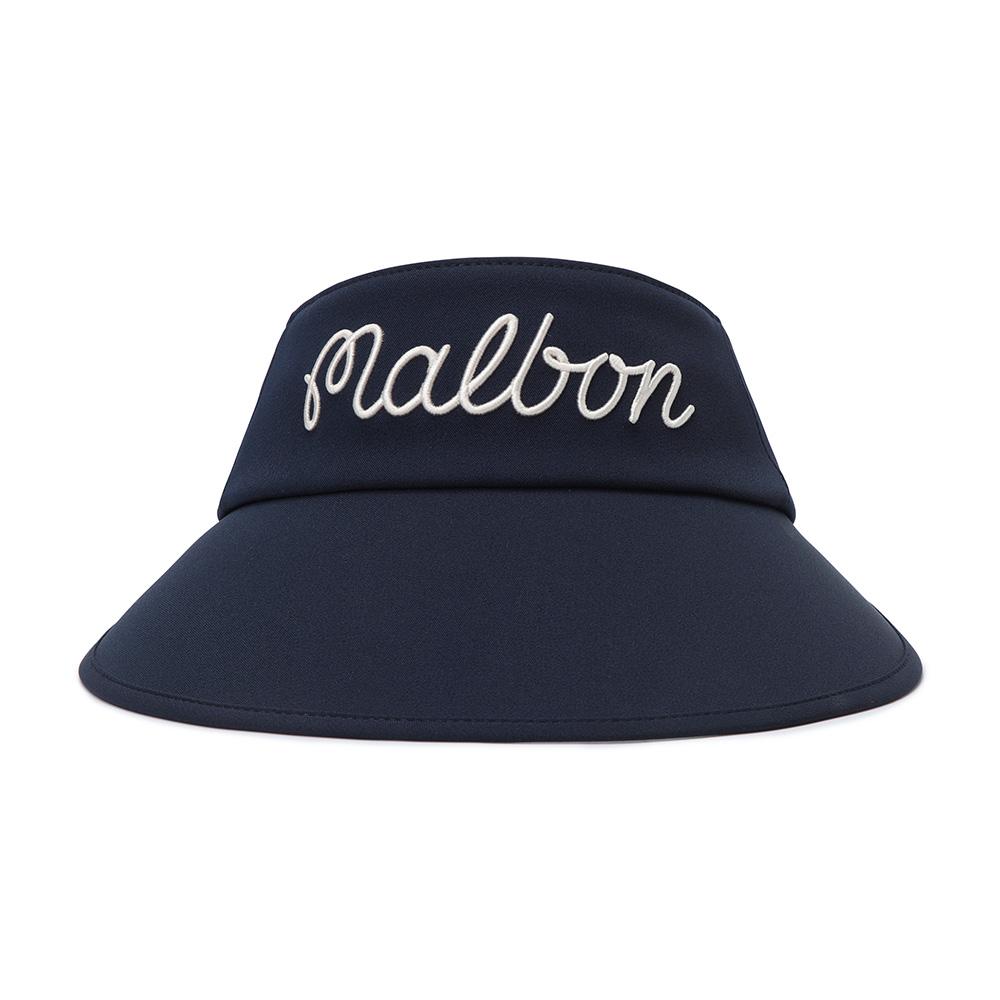 MALBON GOLF Козырек с широкими полями с логотипом Malbon, темно-синий (Женщина)