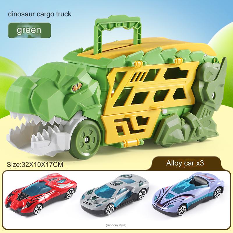 Транспорт Игрушечный грузовик Инерционные транспортные средства Контейнер для хранения динозавров Уникальная модель трековой машины Дети Мальчики Подарок на день рождения
