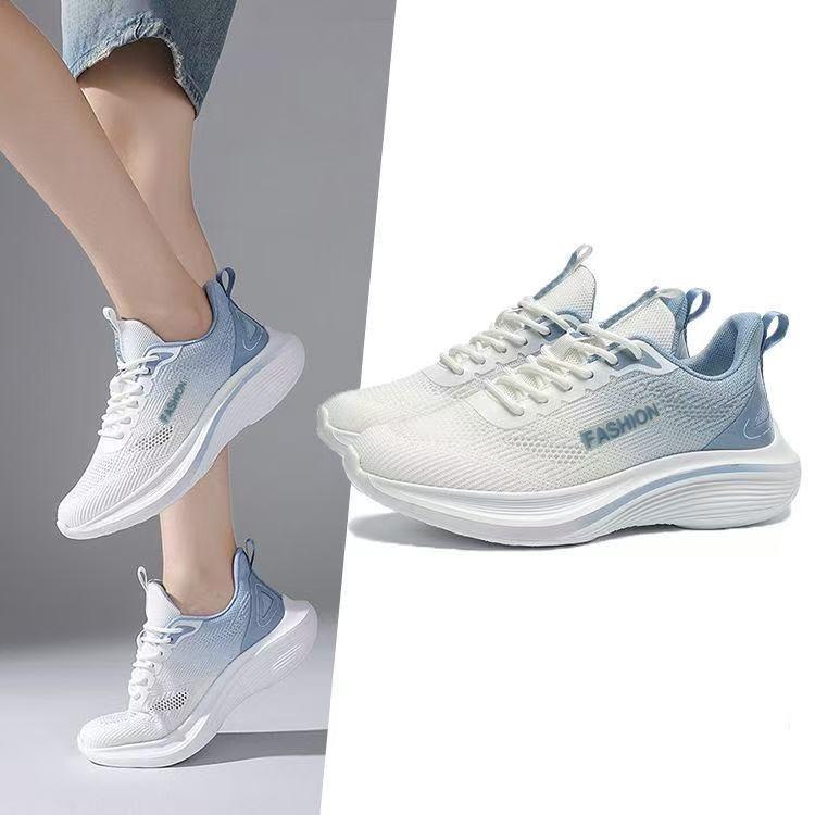 Autumn new breathable fly knit shoes ins student running sneakers, casual shoes shoes