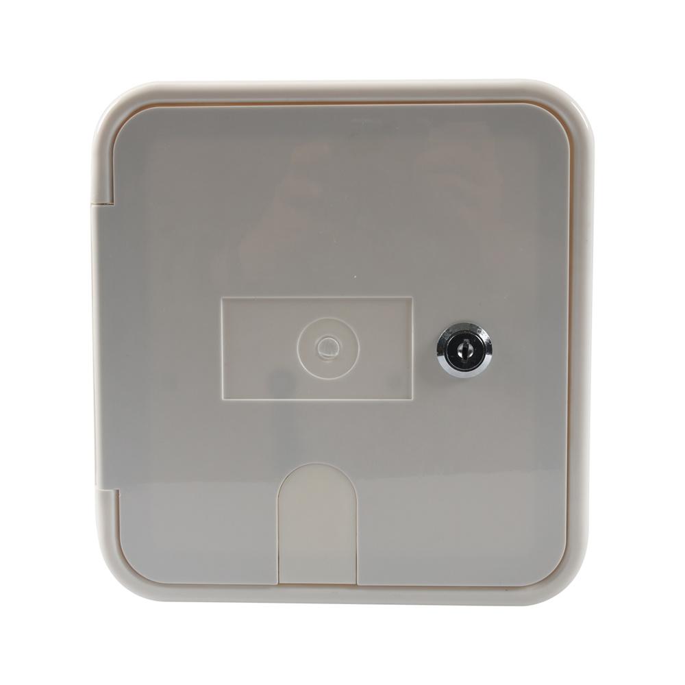 White RV Electrical Cord Access Door Camper Trailer Power Cable Hatch W/ 2 Keys