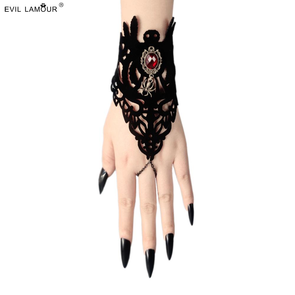Halloween Spider Bracelet Holiday Witch Death Cosplay Accessories Gothpunk Finger Chain WS--