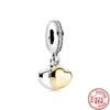 2023 Fit OriginalNew Bracelet DIY Women Jewelry New 925 Sterling Silver Bead Golden Heart-Shaped Lock Birthday Candle Charm