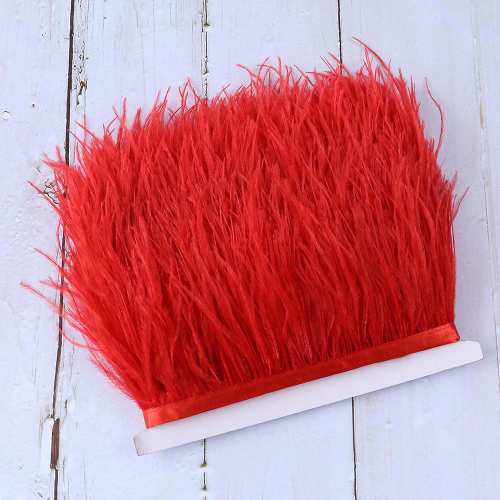 1 метр темно-синей отделки из страусиных перьев 8-10 см натуральное страусиное перо для поделок шитья одежды вечеринки ручной работы DIY лента из перьев