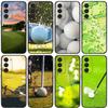 Sport Golf Ball Phone Case For Samsung Galaxy A20,21s,22,31,32,52,53,72,73,80,91 Soft Liquid Silicone Black Cover