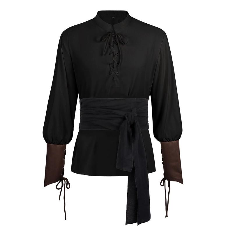 Средневековый стимпанк пиратский топ-жилет для мужчин из полиэстеровой ткани для косплея и на каждый день