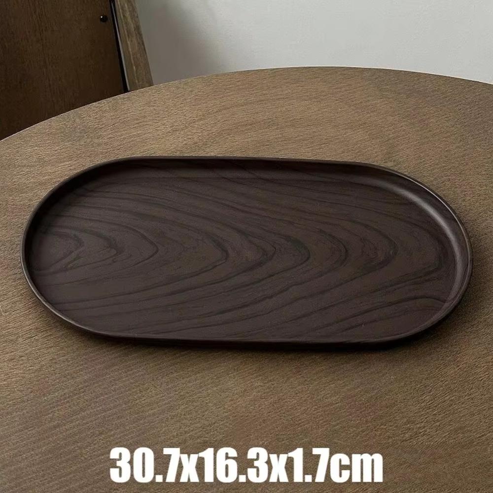Plastic Oval Tray Smooth Surface Fruit Platter Vintage Afternoon Tea Dessert Plate Home