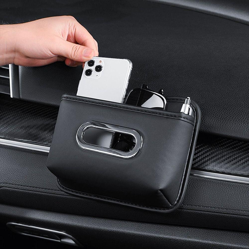 Липкий дизайн Автомобильный органайзер для салфеток на спинку сиденья Большая вместимость Кожаный органайзер для салфеток в автомобиль Путешествия