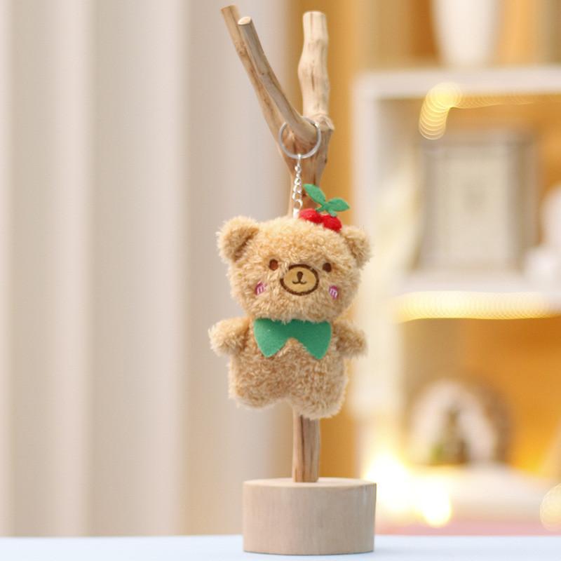 Rabbit Panda Keychain Cute Cartoon Girl Backpack Decorative Pendant Plush Doll