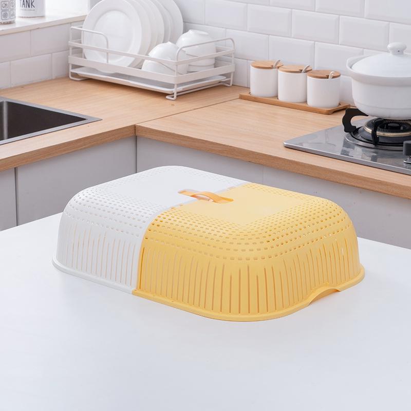 Складная Дышащая Прямоугольная Пыленепроницаемая Крышка для Блюд - Защита от Мух, Большой и Маленький Размеры