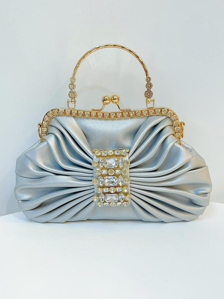 French Fairy Diamond Inlaid Banquet Bow Evening Crossbody Bag