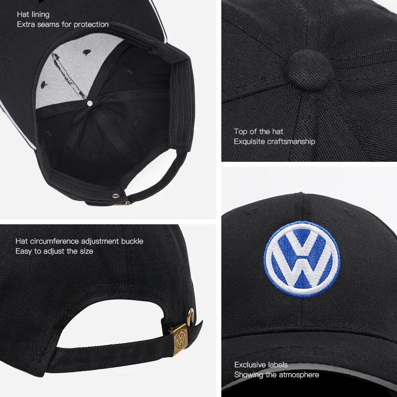 2025 Hot For Volkswagen VW Car Emblem Embroidery Snapback Baseball Cap Spring And Autumn Outdoor Adjustable Casual Hats Sunscree