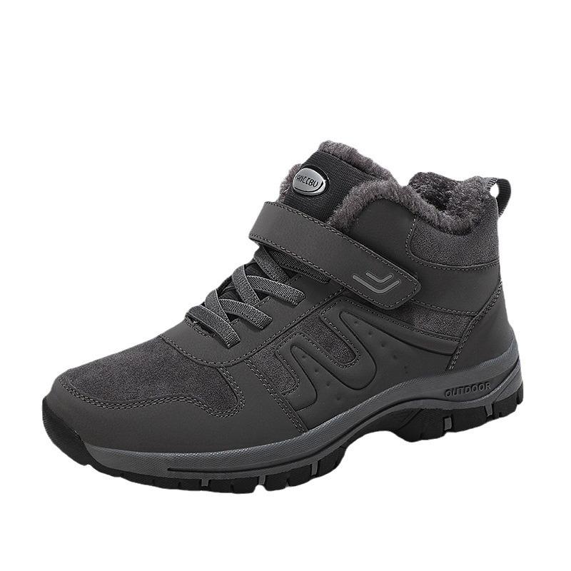 Middle-aged and Elderly Walking Shoes Large Size Winter Velvet Elderly Shoes Cotton Shoes High-top Warm Parents Casual Sports Shoes