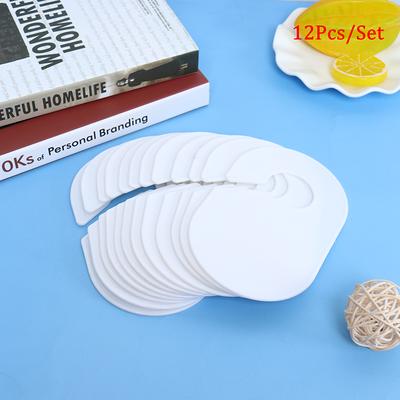 12 шт. белые пластиковые разделители размеров одежды кольца для маркировки одежды размерные бирки стойка