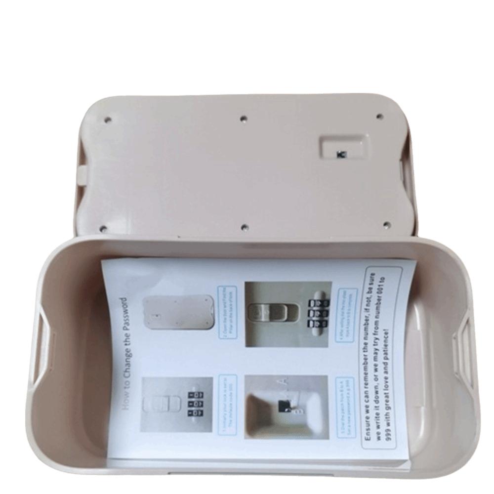 С кодовым замком Коробка для лекарств Пылезащитный футляр для лекарств Контейнер для закусок Дом Офис Путешествия