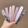 5/7Pcs Anti-slip Floral Plaid Hairband Sweet Cute Ladies Hair Accessories  Use for Face Washing