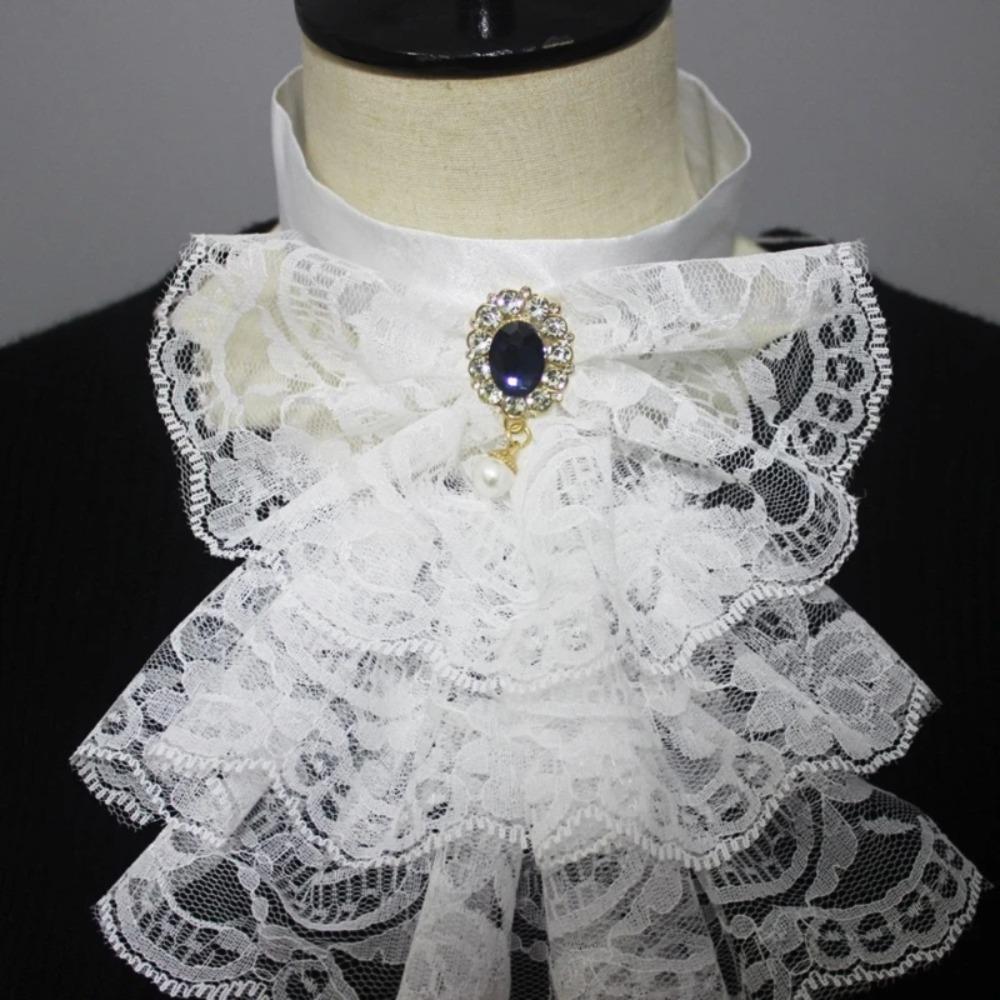Vintage Elizabethan Neck Ruff Detachable Ruffled Collar Renaissance Collar Cosplay