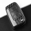 3 4 Buttons Carbon Fiber Car Key Case Cover for VW Volkswagen Golf 7 Tiguan MK2 for SEAT Ateca Leon FR 2 Ibiza for Skoda Octavia