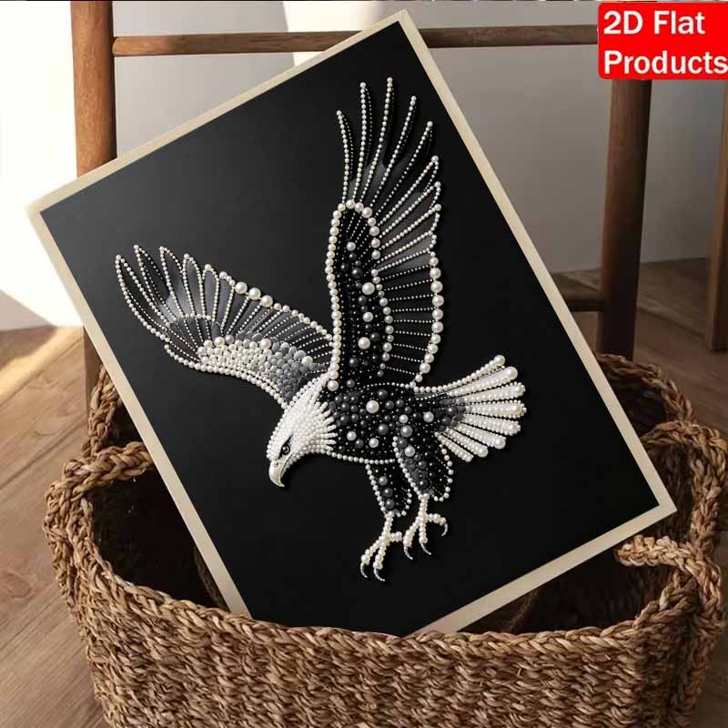 Majestic Flying Eagle Pearl Painting 5D DIY Pearl Gemstone Art Diamond Painting Kit for Adults/Beginners Gift Ideas Home Decor Wall Art Craft