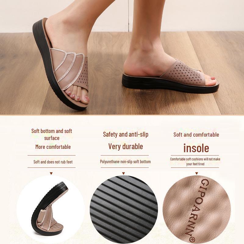 Мамины тапочки с мягкой подошвой и нескользящей подошвой для женщин среднего возраста 2025 г.