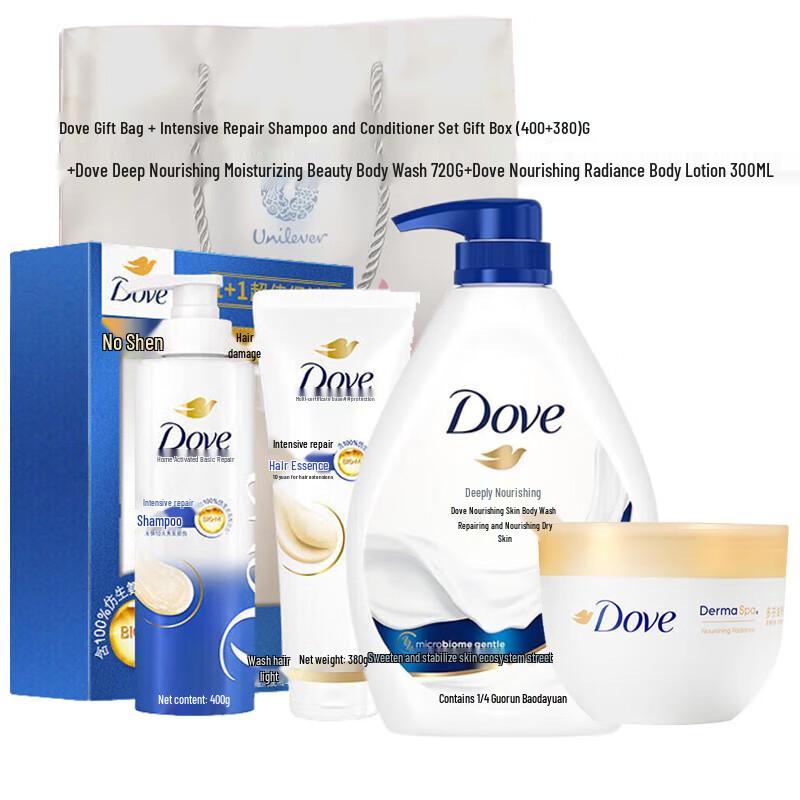 DOVE Подарочный набор для ванны и тела из 4 предметов