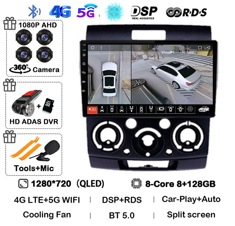 Android 14 автомобильный радиоприемник стерео для Ford Everest Ranger Mazda BT50 BT-50 2006 2007 2008 2009 2010 2011 мультимедийный проигрыватель головное устройство