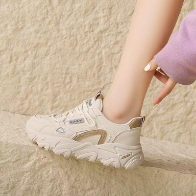 Популярные кроссовки в корейском стиле 2025, водонепроницаемые, нескользящие, на толстой подошве, «папины кроссовки» – универсальная весенне-осенняя повседневная спортивная обувь для мужчин и женщин