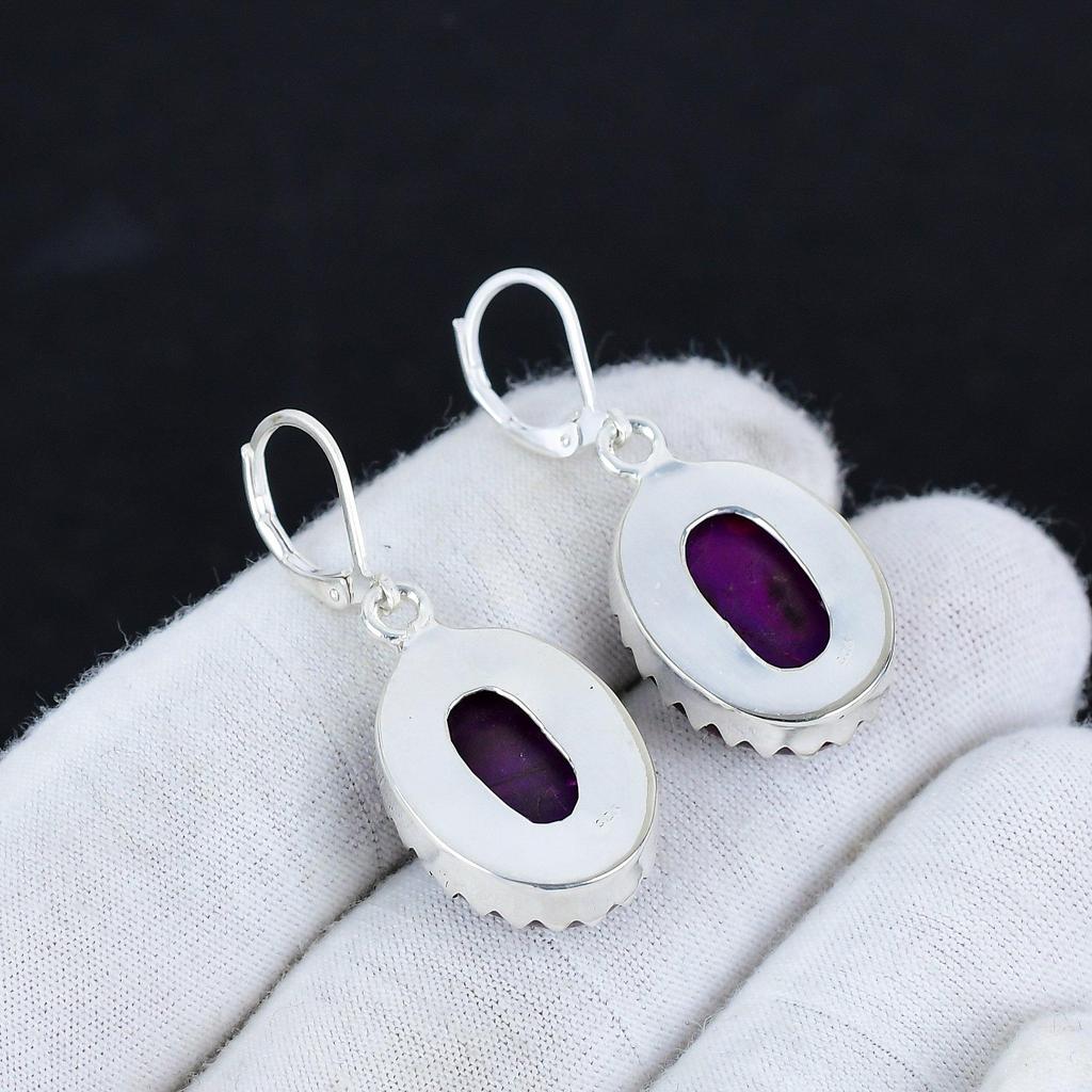 Серьги из серебра 925 пробы с розовым лабрадоритом, висячие серьги из серебра в стиле бохо, подарки на День благодарения, подарки для нее