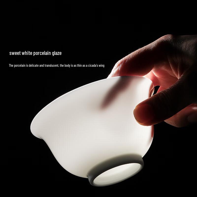 Jingdezhen Ceramic White Porcelain Gaiwan Tea Cup