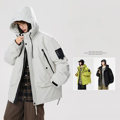 Зимняя модная куртка для активного отдыха, пуховик, модная свободная повседневная куртка с капюшоном для пары из нескольких сумок JS3987