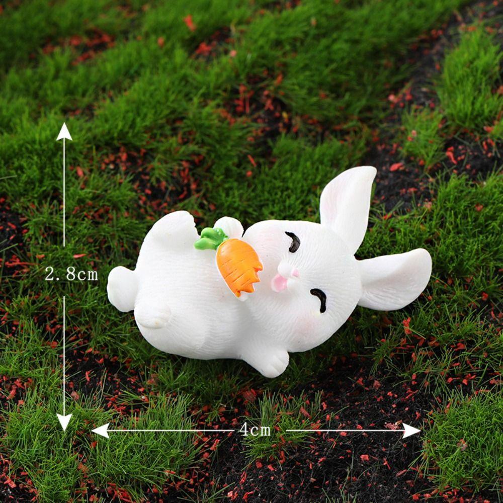 Micro Landscape Cute Cartoon Mini Carrot Rabbit Horticultural Resin Ornaments Bonsai Animal Decoration
