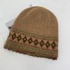 Ретро вязаная шерстяная шапка с жаккардовым узором Fair Isle женская осенне-зимняя новая повседневная универсальная для лица маленькая шапка от холода модная