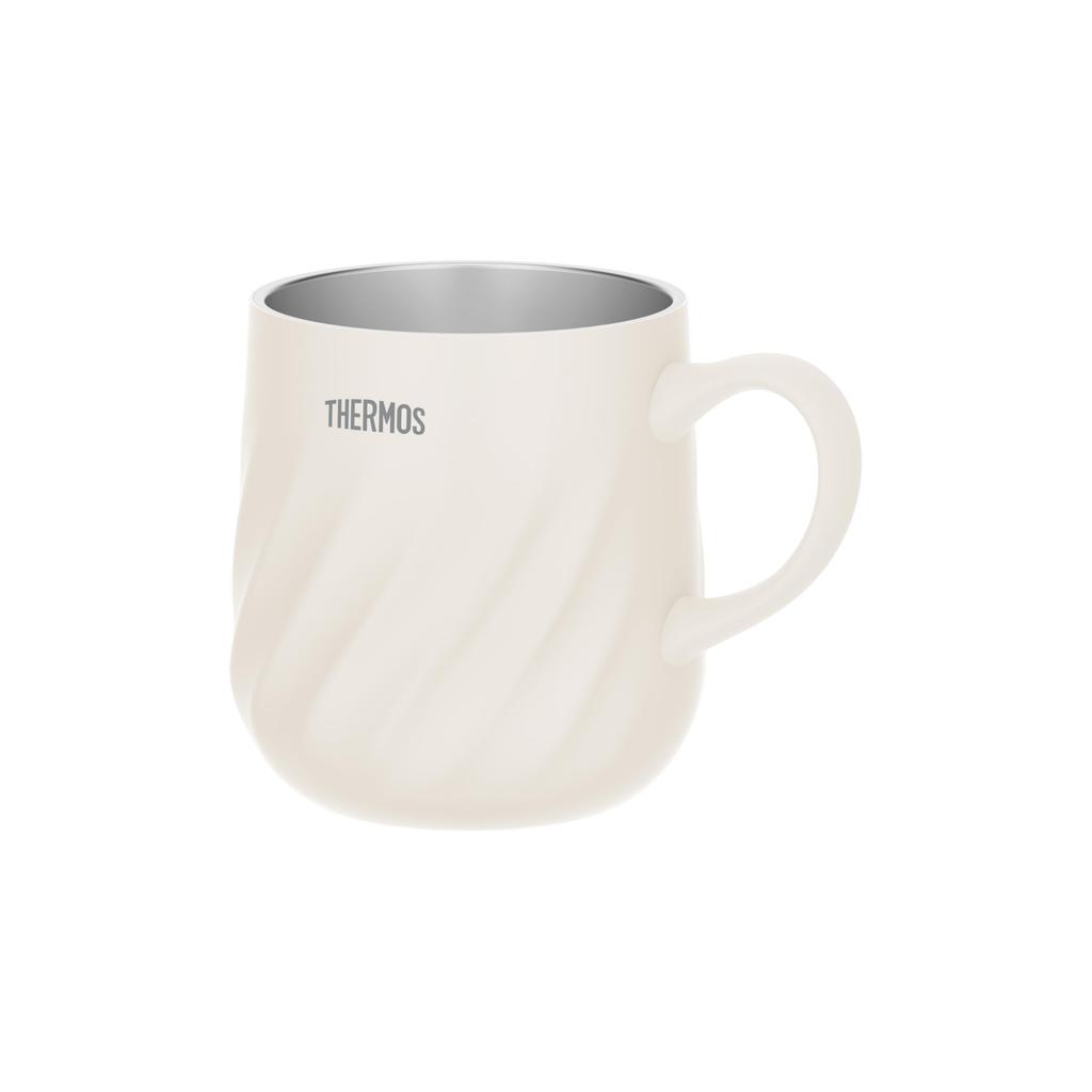Thermos Кружка IV с вакуумной изоляцией для мытья в посудомоечной машине, 350 мл, слоновая кость, безопасная, JTD-350