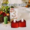 12Pcs Flickering Flameless Candle Lights Battery Operated LED Tea Light Realistic Wicks Light Decoration for Home Table Decor